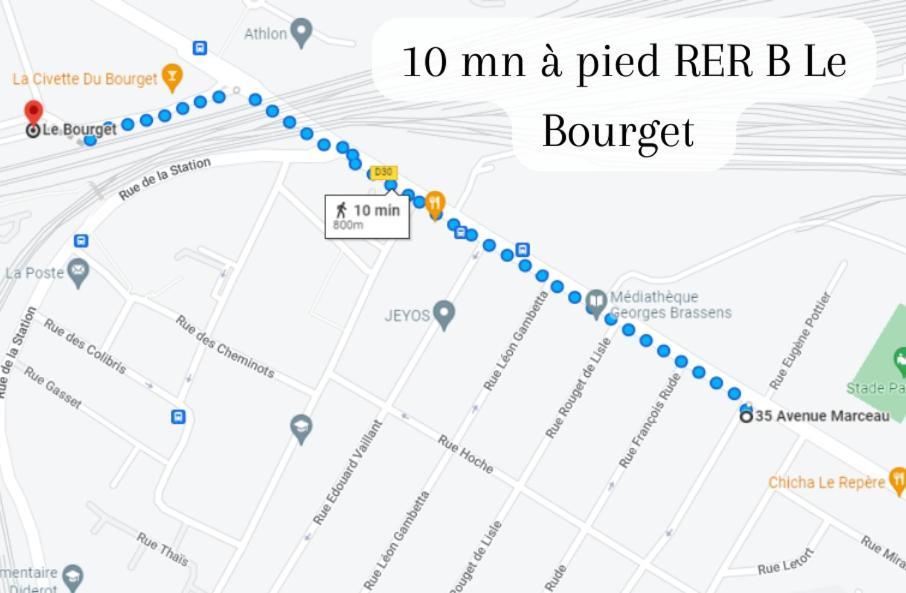 Disponible - Appartement Entier - 10Mn Rer B Aeroport Cdg - Paris Gare Du Nord, T11 Express, Le Bourget, Tout Equipe, Netflix Gratuit, 3 Personnes, 4Eme Etage, Escaliers, Parc Des Expositions, Parking Rue Gratuit Apres 19H Дранси Экстерьер фото